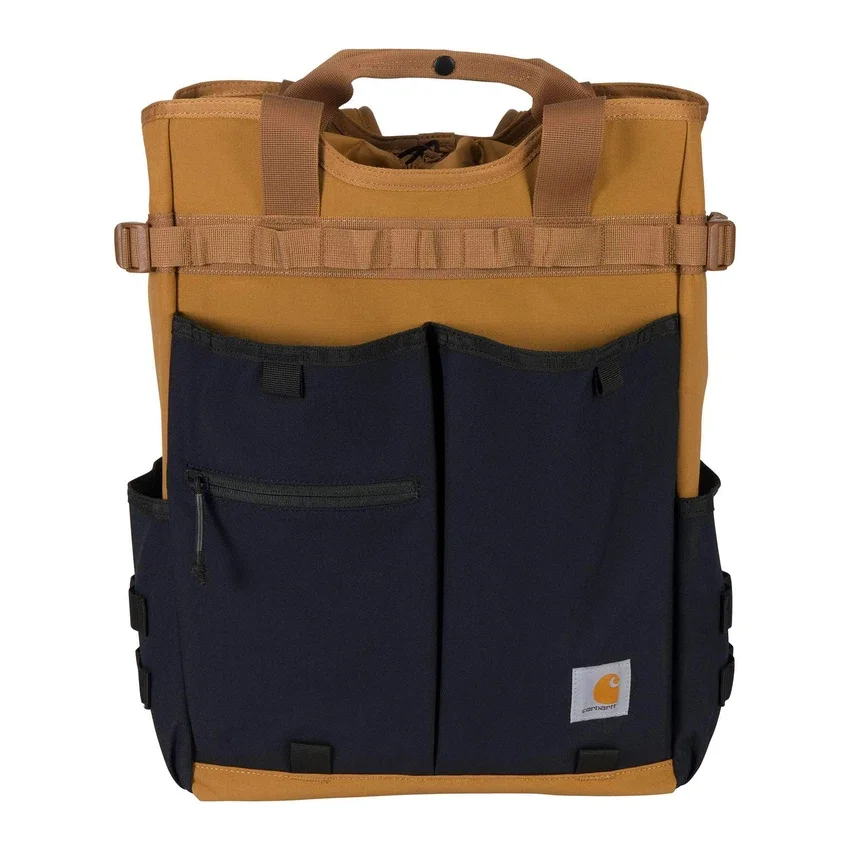 28L Nylon Cinch-Top Convertible Tote Backpack