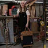 28L Nylon Cinch-Top Convertible Tote Backpack