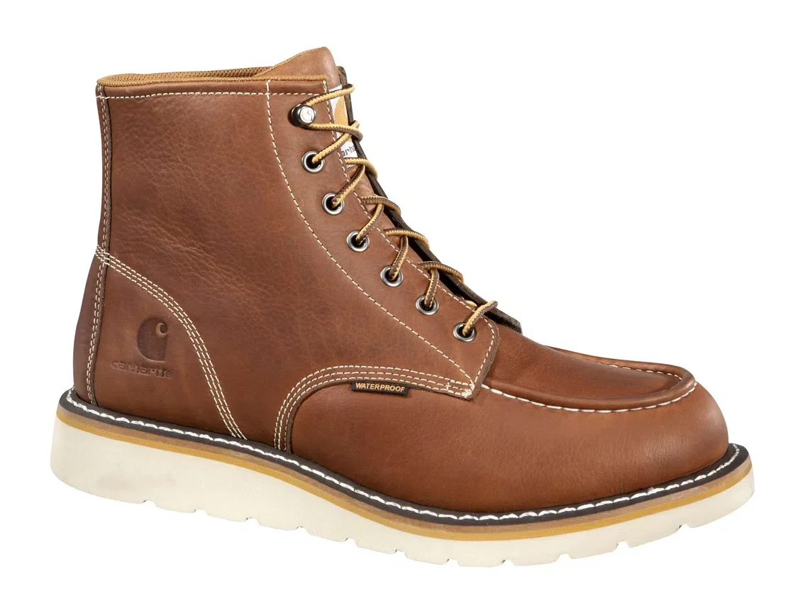 6" Waterproof Moc Steel Toe Wedge Work Boot