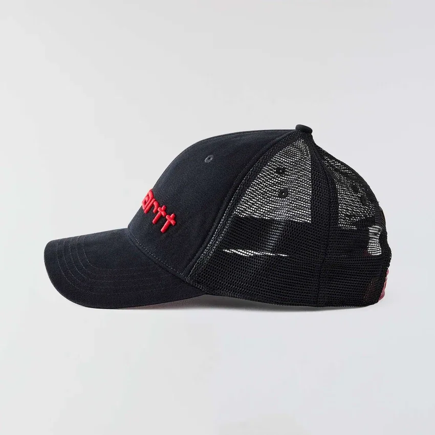 Canvas Mesh-Back Logo Trucker Hat