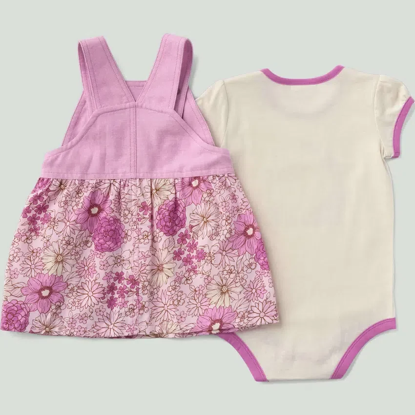 Girls' 2-Piece Short Sleeve Bodysuit & Printed Jumper Set (Baby/)