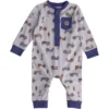 Girls' Long Sleeve Henley Coverall (Baby)