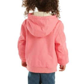 Girls’ Zip Front Canvas Insulated Hooded Active Jac (Baby/Toddler)