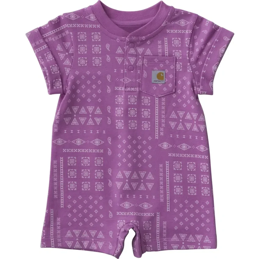 Kids' Short Sleeve French Terry Romper (Baby)