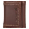 Leather Triple-Stitched Trifold Wallet