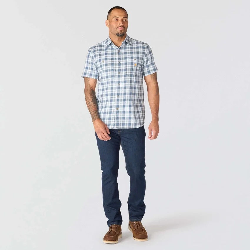 Men's Bozeman Relaxed Fit Short Sleeve Plaid Shirt