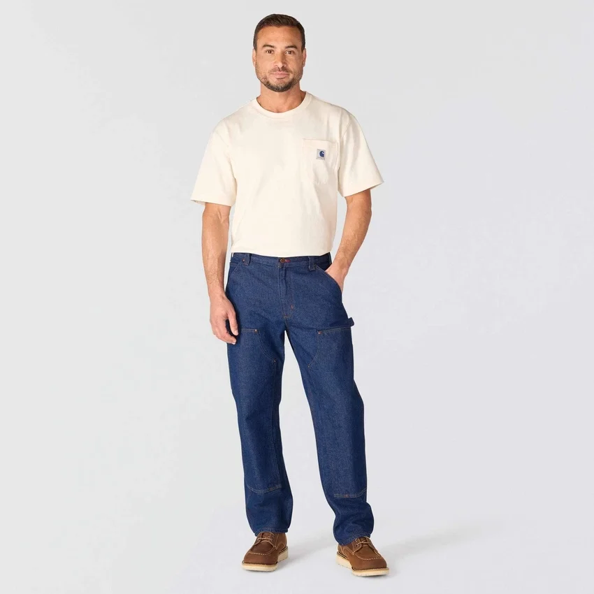 Men's Crafted Series Loose Fit Straight Leg Double-Knee Work Jeans