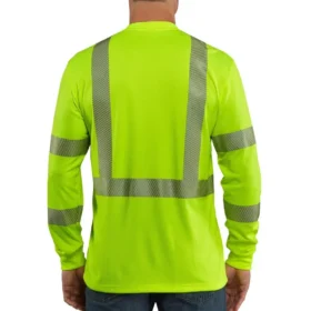 Men’s Force High Visibility Relaxed Fit Long Sleeve Class 3 T-Shirt