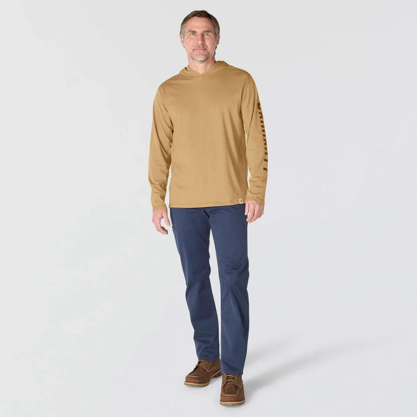 Men's Force Relaxed Fit Moisture Wicking Logo Hoodie