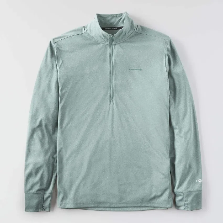 Men's Force Sun Defender Upf 50+ Moisture Wicking Half Zip Pullover - Sun Protection Shirts