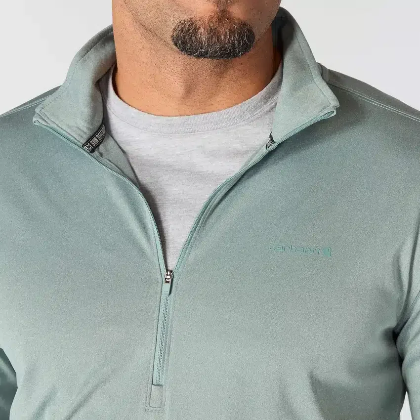 Men's Force Sun Defender Upf 50+ Moisture Wicking Half Zip Pullover - Sun Protection Shirts