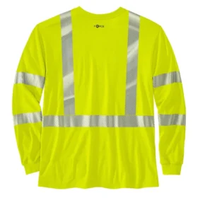 Men’s Fr High Visibility Force Loose Fit Long Sleeve Class 3 T-Shirt
