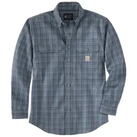 Men's Fr Loose Fit Long Sleeve Twill Plaid Shirt - Flame Resistant Shirts