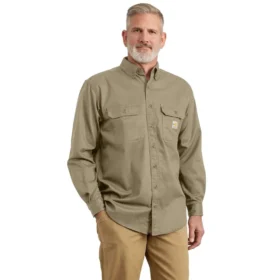 Men's Fr Loose Fit Twill Long Sleeve Shirt