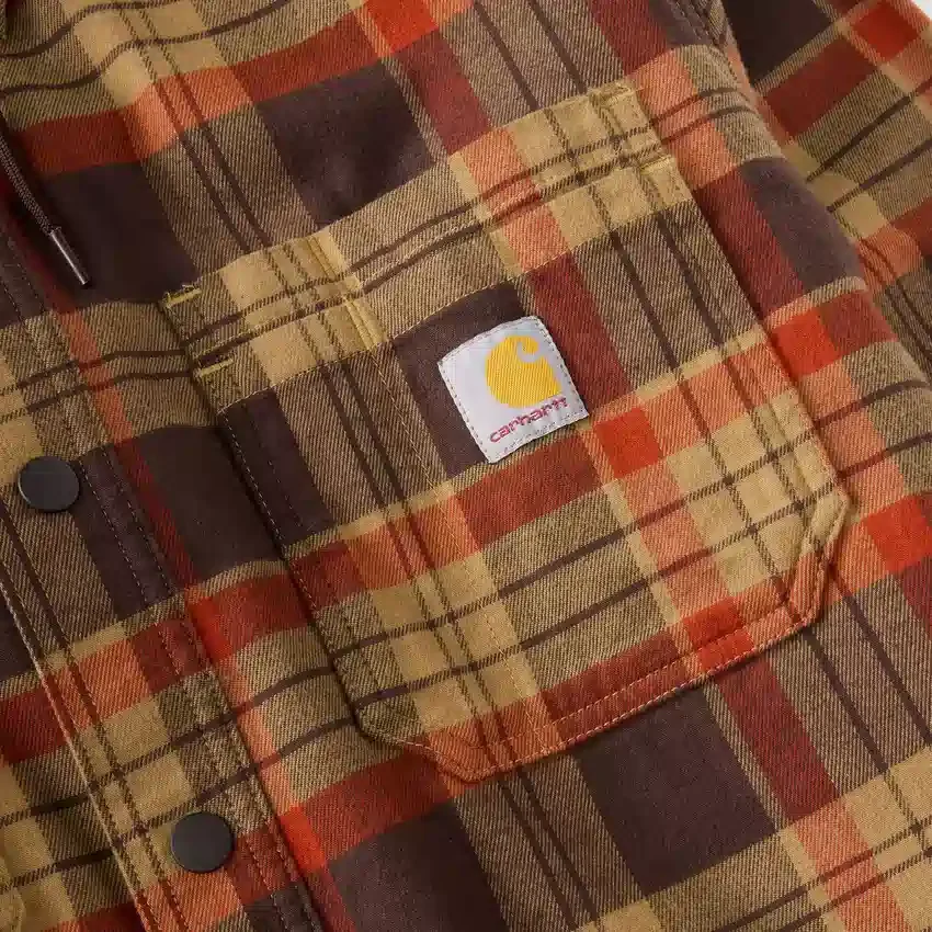 Men's Hamilton Relaxed Fit Plaid Hooded Shirt Jac - Men's Shirt Jackets