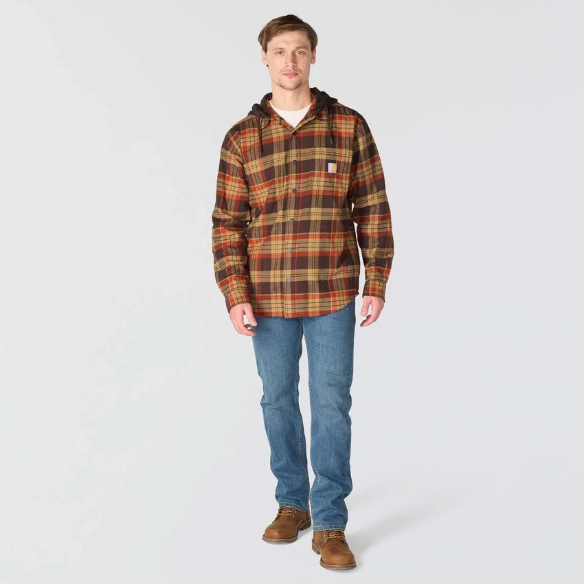 Men's Hamilton Relaxed Fit Plaid Hooded Shirt Jac - Men's Shirt Jackets