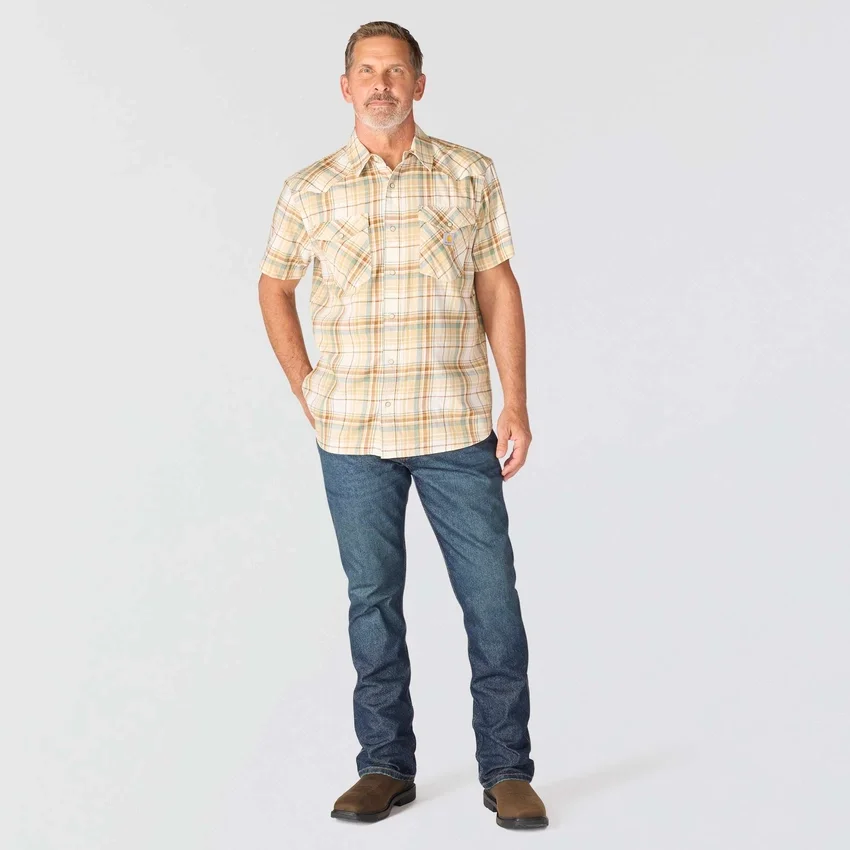 Men's Montana Bozeman Relaxed Fit Short Sleeve Plaid Shirt