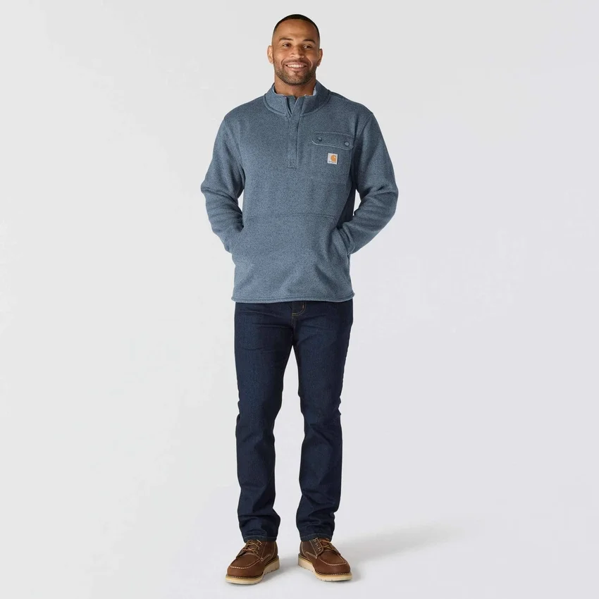 Men's Relaxed Fit Quarter Zip Fleece Pullover