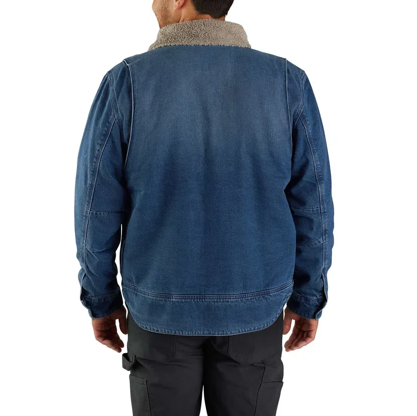 Men's Relaxed Fit Sherpa-Lined Denim Jacket