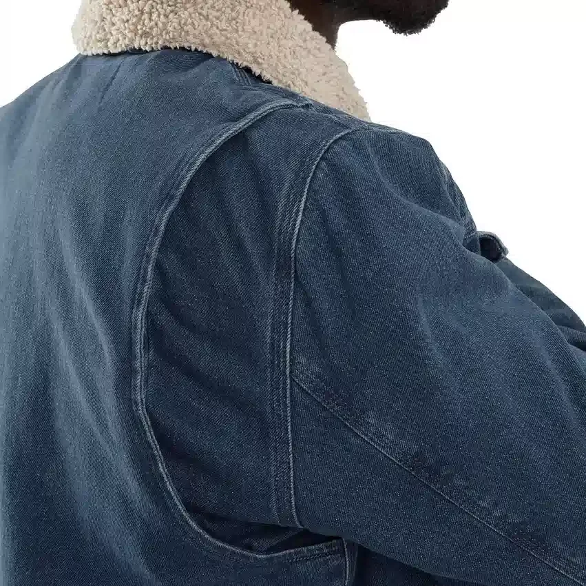 Men's Relaxed Fit Sherpa-Lined Denim Jacket