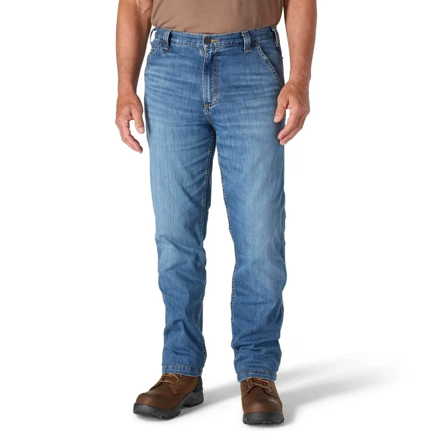 Men's Relaxed Straight Rugged Flex Work Jeans