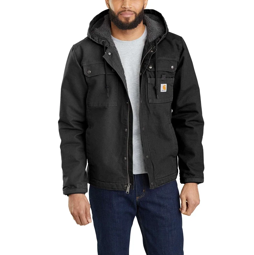Men's Washed Duck Bartlett Sherpa-Lined Utility Jacket