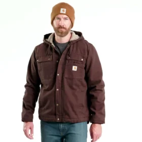 Men’s Washed Duck Bartlett Sherpa-Lined Utility Jacket