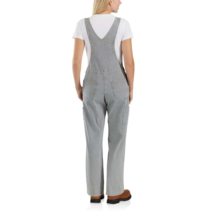 Railroad Stripe Denim Bib Overalls