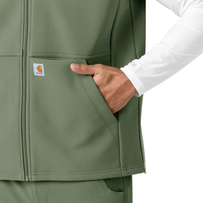 Rugged Flex® Men's Bonded Fleece Scrub Vest