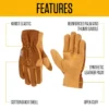 Women's Duck/Synthetic Leather Open Cuff Glove