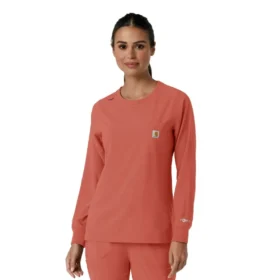 Women's Force Cross-Flex Crew Neck Long Sleeve Scrub Top