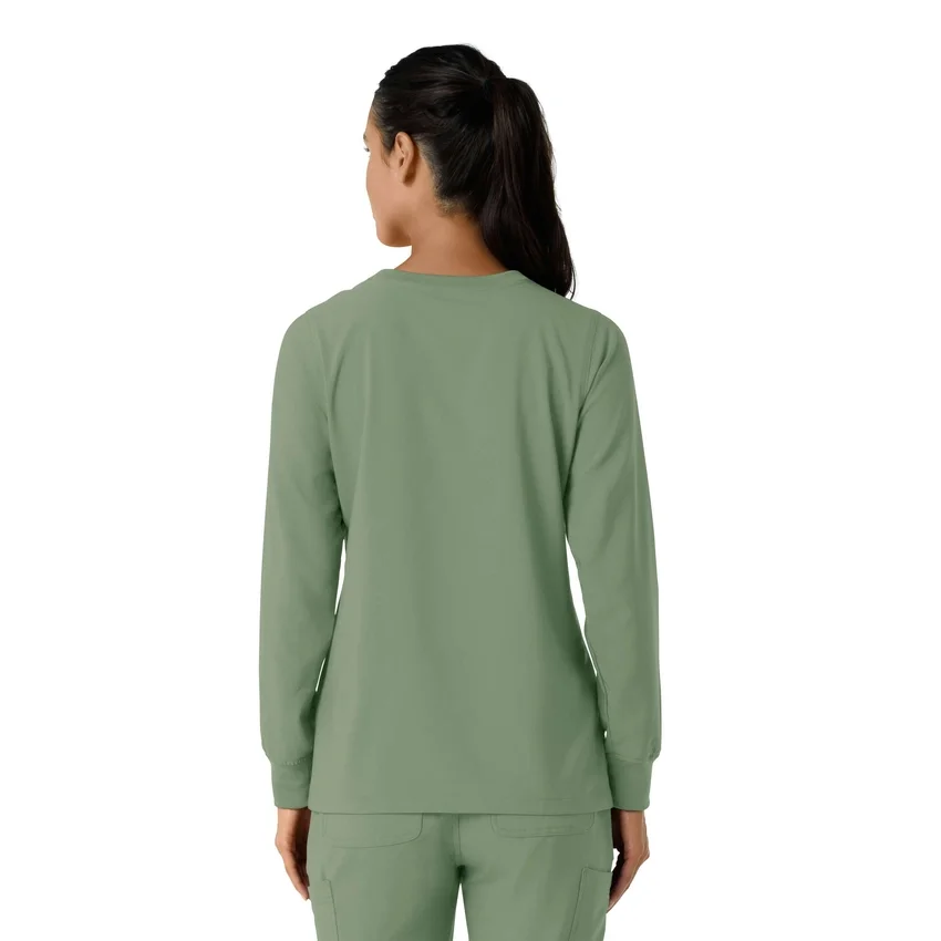 Women's Force Cross-Flex Crew Neck Long Sleeve Scrub Top