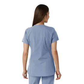 Women’s Force Essentials Notch Neck Tunic Knit Panel Scrub Top