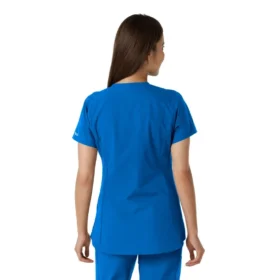 Women’s Force Essentials Notch Neck Tunic Knit Panel Scrub Top