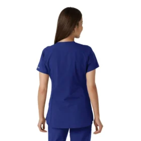 Women’s Force Essentials Notch Neck Tunic Knit Panel Scrub Top