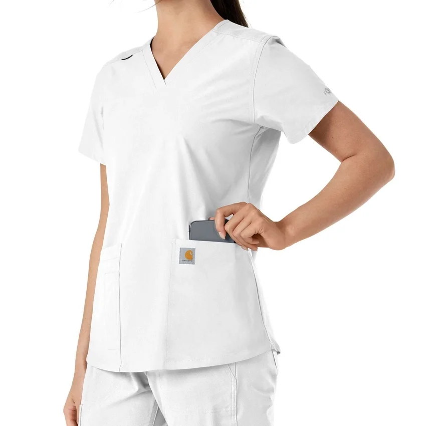 Women's Force Essentials V-Neck Knit Panel Scrub Top
