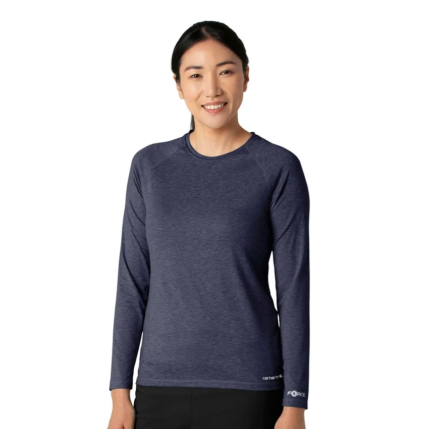 Women's Force Sub-Scrubs Heathered Performance Long Sleeve Tee