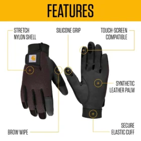 Women’s Synthetic Leather High Dexterity Touch Sensitive Secure Cuff Glove