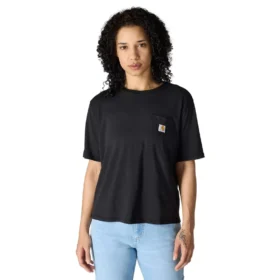 Women's Tencel Loose Fit Lightweight Crewneck Pocket T-Shirt