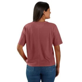 Women’s Tencel Loose Fit Lightweight Crewneck Pocket T-Shirt