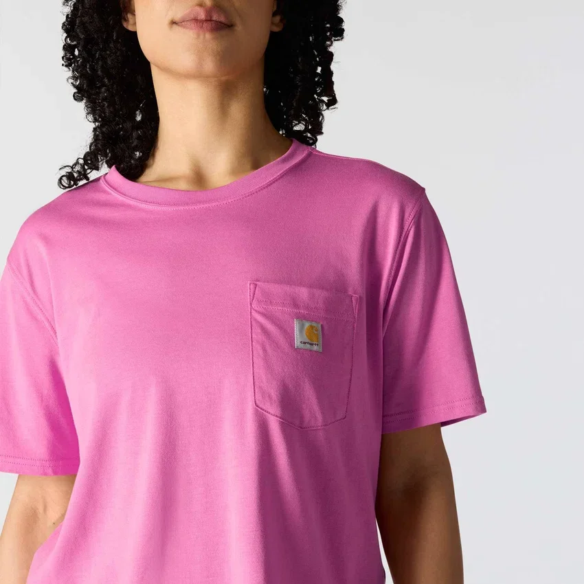 Women's Tencel Loose Fit Lightweight Crewneck Pocket T-Shirt