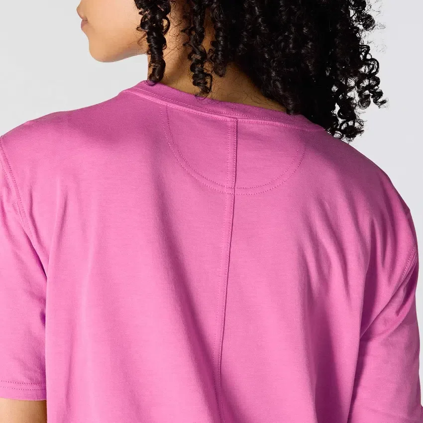 Women's Tencel Loose Fit Lightweight Crewneck Pocket T-Shirt