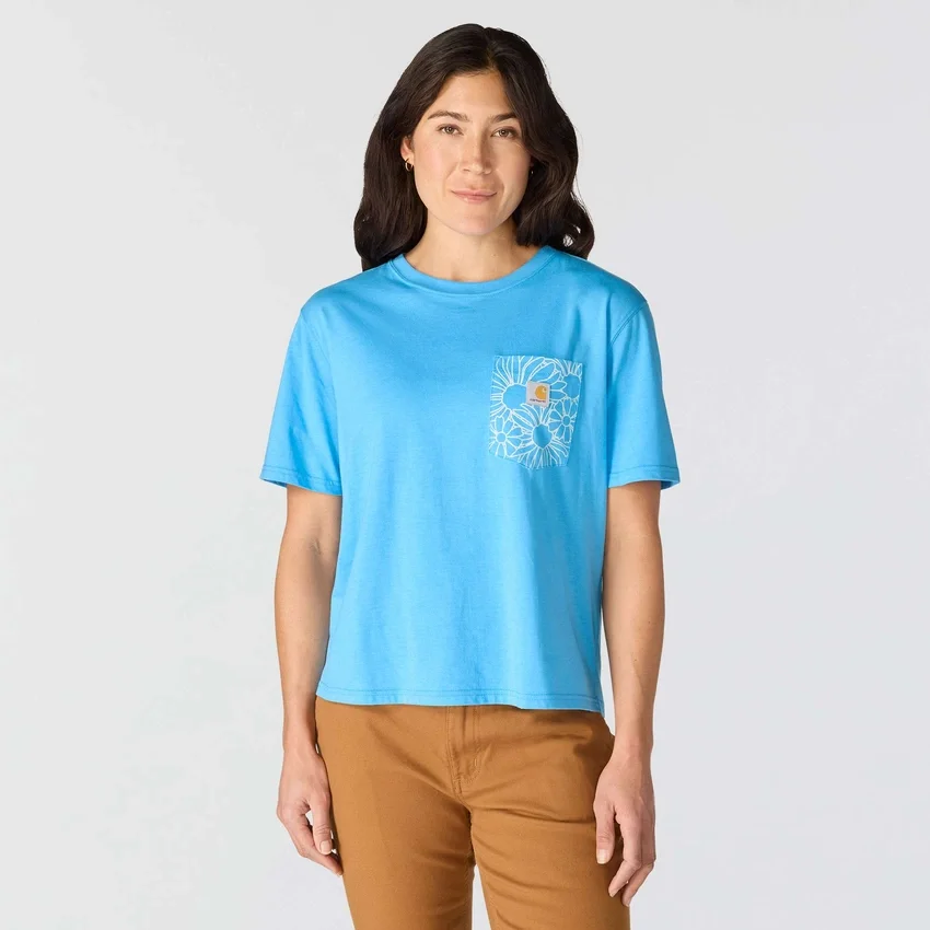 Women's Tencel Loose Fit Lightweight Floral Graphic T-Shirt
